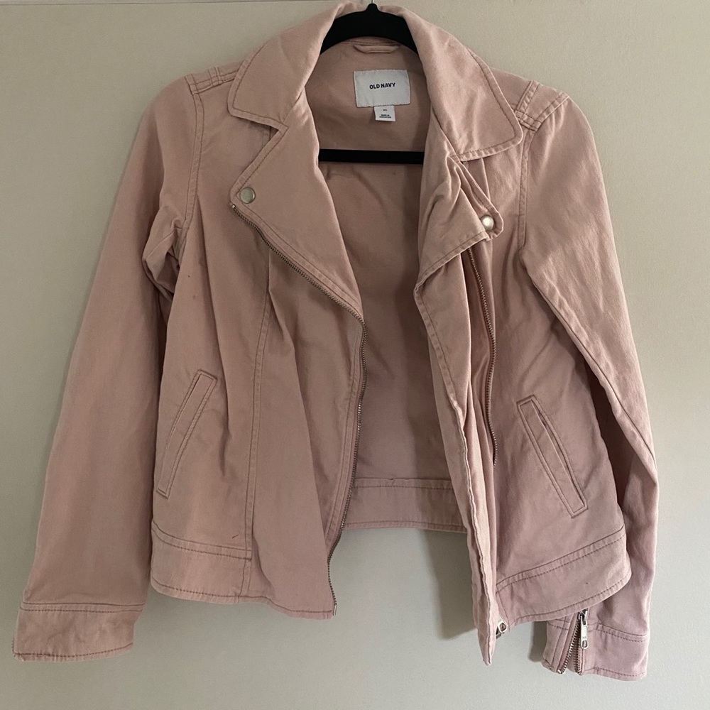 EUC light pink moto jacket from Old Navy
